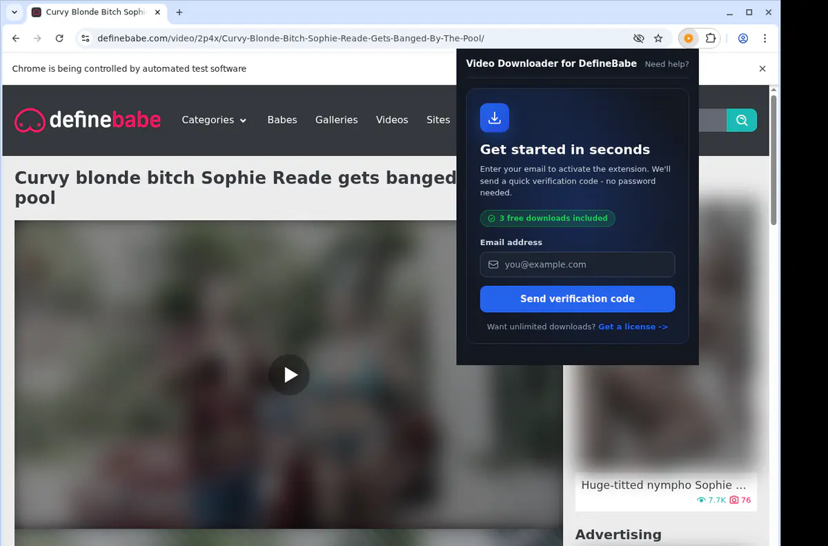 Definebabe Video Downloader browser extension screenshot 5